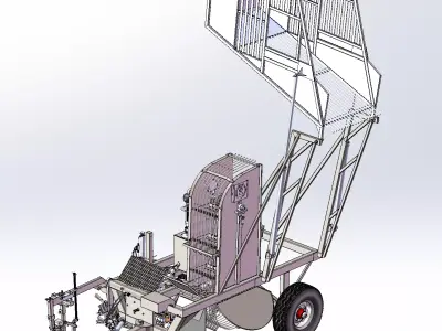 Combined with beet harvester 3D model