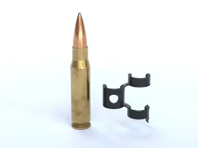 Linked  Ammo Nato Belt Low-poly 3D model