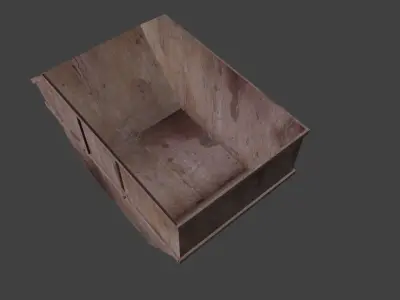 Industrial trash container Low-poly 3D model