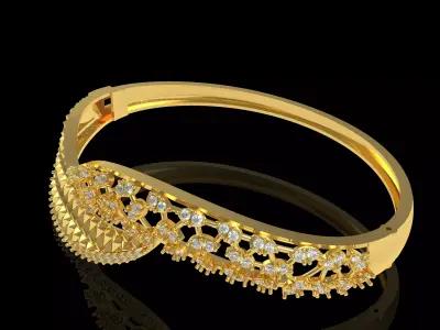 Art Deco Bracelet 11 3D print model