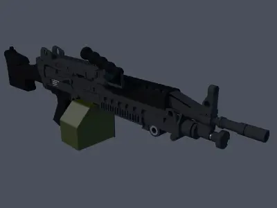 I 249 assault rifle 3D model