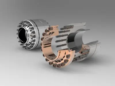 Ball flange Free 3D model