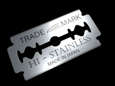 blade-Cutter trade mark razor blade Low-poly 3D model
