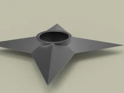 Shuriken 2 star 3D model