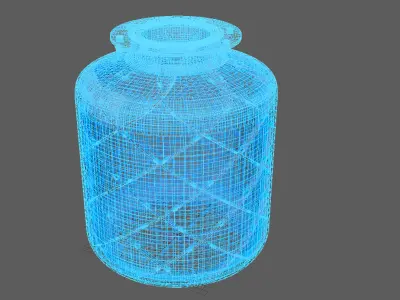 Dewar pressurized container Low-poly 3D model