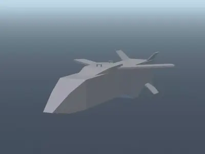 Stealth Cruise Missile  Low-poly 3D model