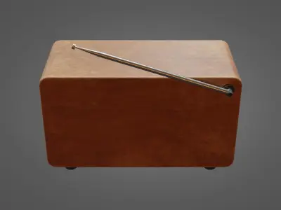 Old Radio Low-poly 3D model