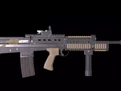 SA80 Rifle Low-poly 3D model