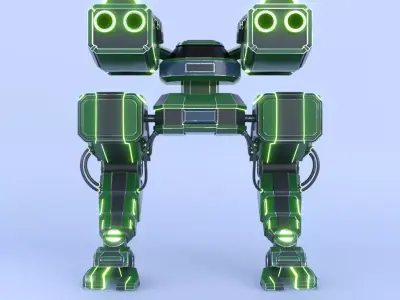 Fatc robot Low-poly 3D model