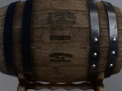 Whiskey barrel 3D model