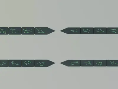 Sword magic game ready Low-poly 3D model