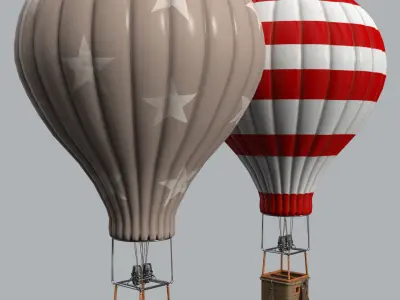 balloon high-poly textured 3D model