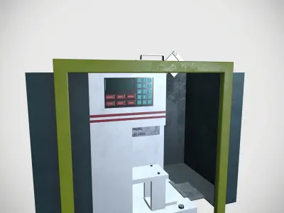 Chemical test Machine Low-poly 3D model