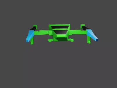 Low Poly Spaceship helicopter 3D model