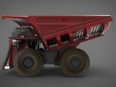 heavy mining truck 3D model Polygon mesh