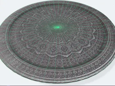 antique Tray - PBR - Game Ready Low-poly 3D model