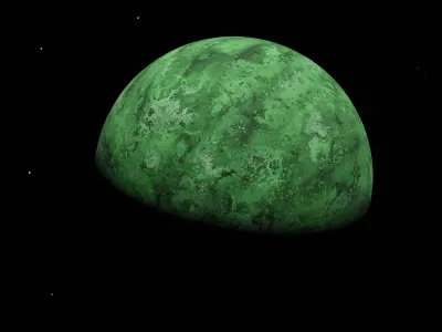 Sci-Fi Customizable procedural Planet Low-poly 3D model
