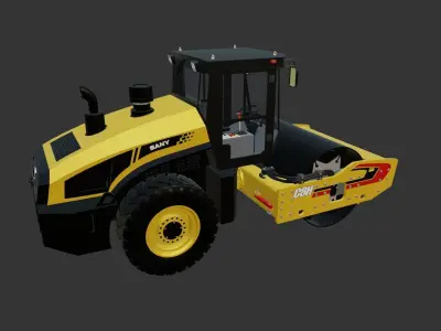 Sany SSR220C-8H Single Drum Roller 3D model