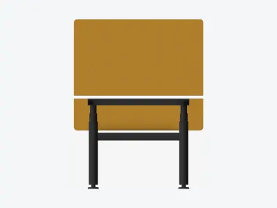 Desk - Double - Officetec - Modela - Linear - Adjustable Height Low-poly 3D model