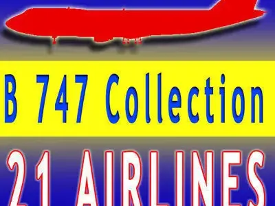 21 Airline Textures Boeing 3D model