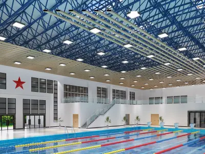 swimming pool 3D model 36