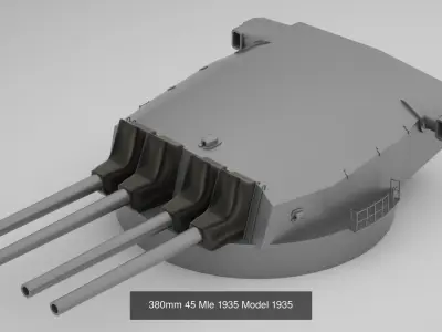 Complete World War 2 Naval Artillery and Equipment 3D Model Pack