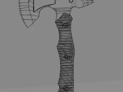 Tomahawk 4 colors pack  Low-poly 3D model