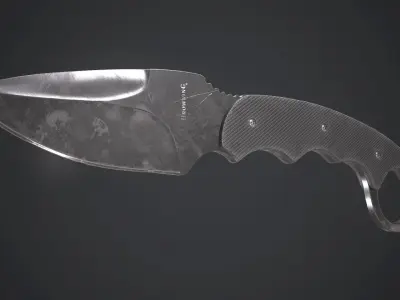 Browning Knife Low-poly 3D model