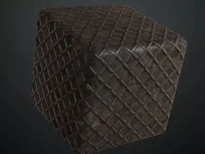 Industrial Diamond Square Metal Plate PBR Seamless Texture