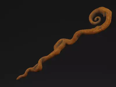 Magical Wizard Wand  Low-poly 3D model