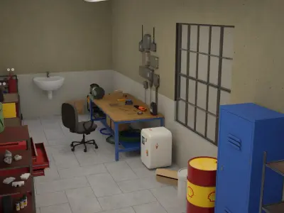 Electrician Workshop Pack Low-poly 3D model