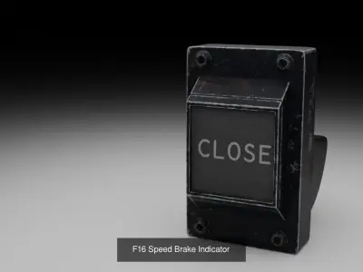 F16 Left Auxiliary Console 3D Model Pack