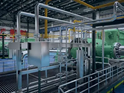 Industrial Compressor  Ethylene Plant Cracking Gas Compressor 3D model
