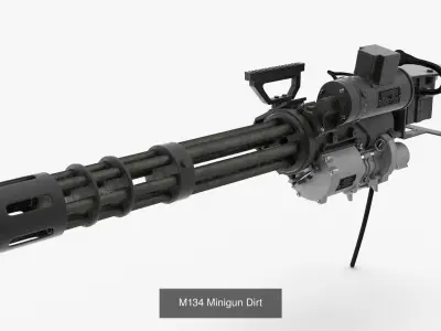 M134 Minigun Collection 3D Model Pack