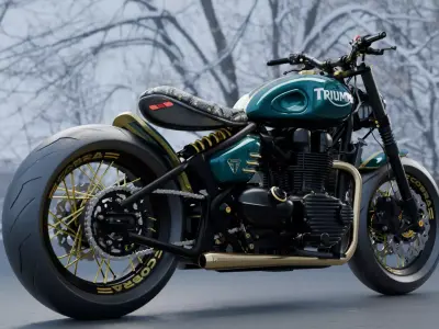 Modern Retro Cafe Racer 3D model