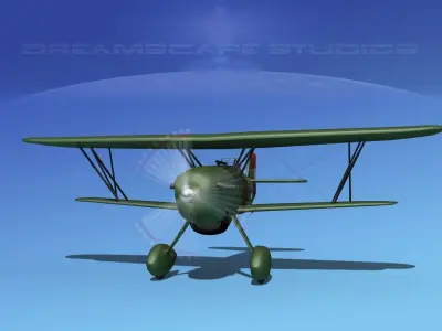 Curtiss P-6E Hawk V08 3D model