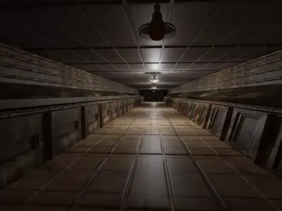 Underground Tunnel Low-poly 3D model get