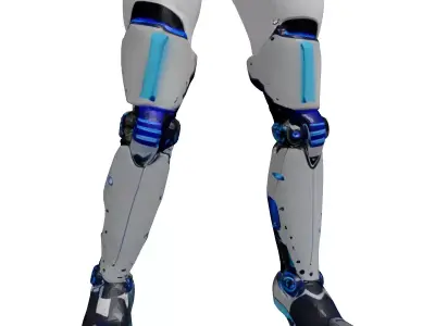 Futuristic Cybernetic Leg Prosthesis 3D model