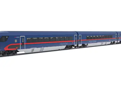 Passenger Train OBB Nightjet Collection 4 3D model