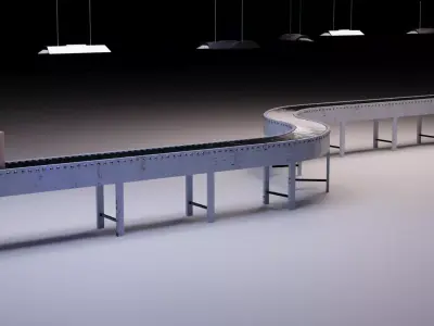 Industrial Conveyer Roller 3D model