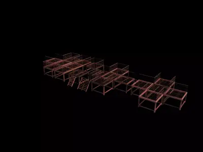 industrial Modular catwalk 3D model