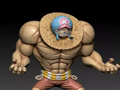 Chopper fanart - One piece - split part 3D print model