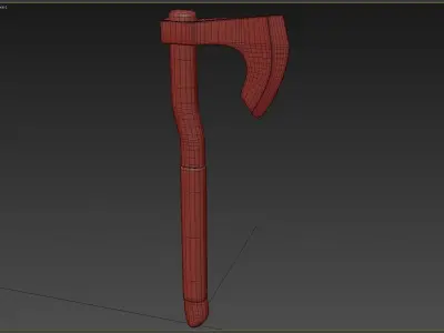Ax Medieval Low-poly 3D model order
