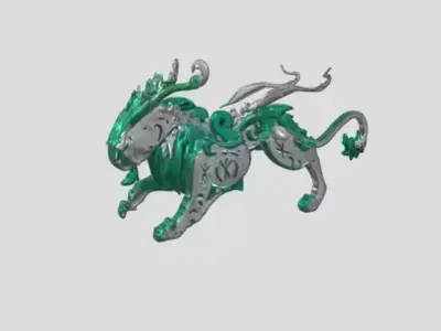 Three-legged Leopard by Tripo Free 3D model