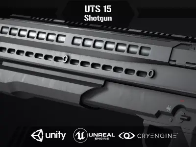 UTS 15 Shotgun Low-poly 3D model