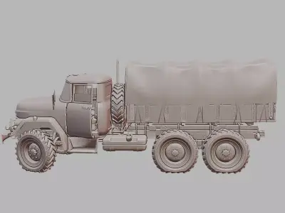 ZIL 131 6x6 Military Truck Classic Soviet Vehicle 3D Printable  3D print model