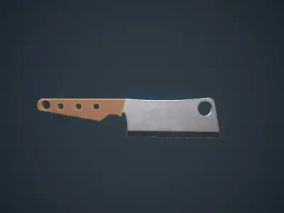 Stylized Cleaver Low-poly 3D model