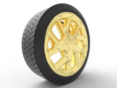 Mercedes-Benz Tire Low-poly 3D model