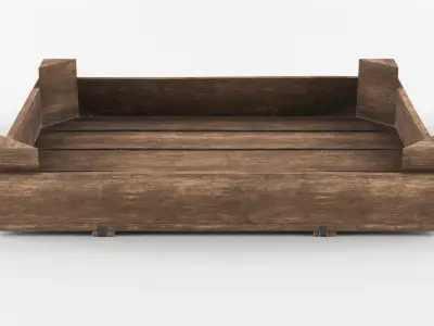Wooden crates PBR Free low-poly 3D model