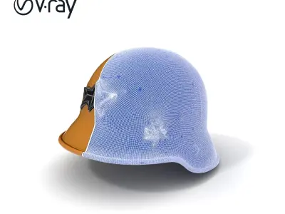 Detailed Military Helmet Model Pack with PBR Textures Low-poly 3D model
